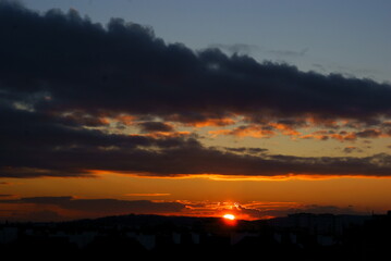 multicolor lights and clouds during sunset 