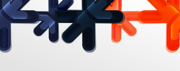 Abstract glossy crosses background for business or technology presentations, internet posters or web brochure covers