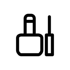 nail polish icon line style vector