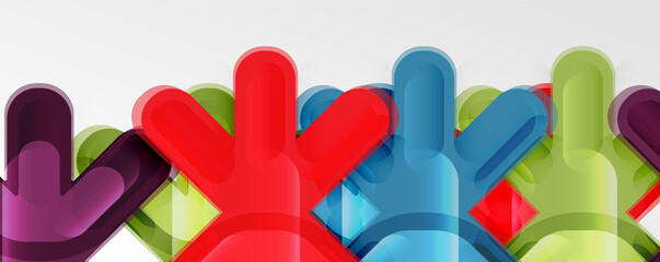 Abstract glossy crosses background for business or technology presentations, internet posters or web brochure covers