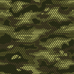 Camouflage seamless pattern. Abstract camo from spots. military texture. Print on fabric on clothes. Vector illustration