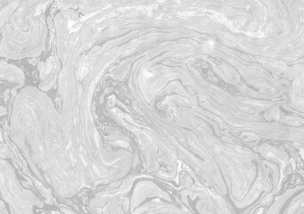 Abstract artsy backdrop. Decorative light gray acrylic marble texture. Eco-friendly theme, festive brand, creative poster. Marbling background. Liquid ink on wet surface. Monochrome marbled paper.