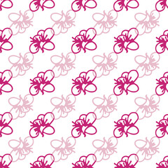 Vector white background pink, purple white magnolia flowers, liberty, Seamless pattern background