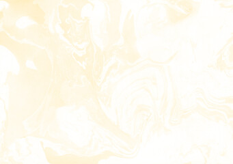 Abstract artsy backdrop. Decorative golden yellow acrylic marble texture. Eco-friendly theme, festive brand, creative poster. Marbling background. Liquid ink on wet surface. Light yellow marbled paper