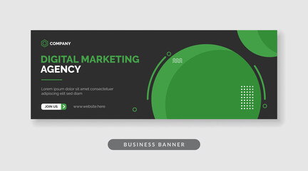 Modern digital marketing banner template