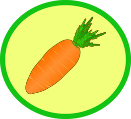 可愛いにんじんのイラストマーク