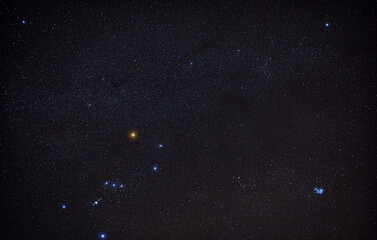 Milky Way stars and starry skies photographed with long exposure from a remote suburb dark location.