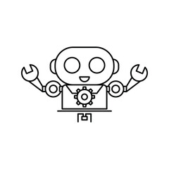 robot icon. bot sign. vector illustration