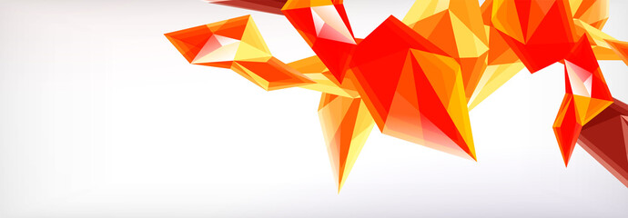 Vector 3d triangles and pyramids abstract background for business or technology presentations, internet posters or web brochure covers