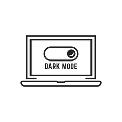 black darkmode switch in linear laptop