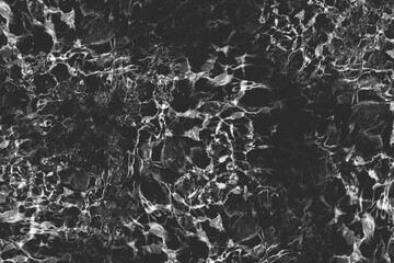 Bright water surface and ripple wave with sun reflection