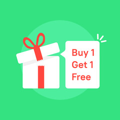 giftbox with buy 1 get one free promo