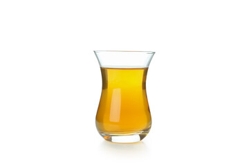 Glass of tea isolated on white background