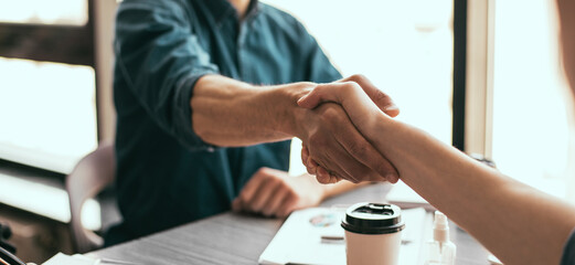 Fototapeta na wymiar close up. financial partners confirm the transaction with a handshake.