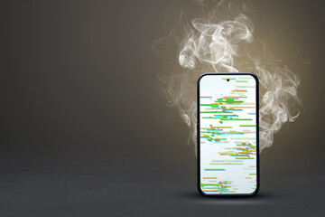 Smartphone with a screen glitch