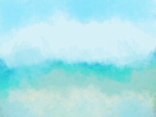 Fototapeta premium Hand drawn paint brush sky blue backgrounds art colorful
