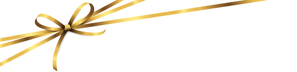 Obraz premium golden colored ribbon bow