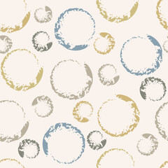 Seamless pattern with earth tone abstract shape