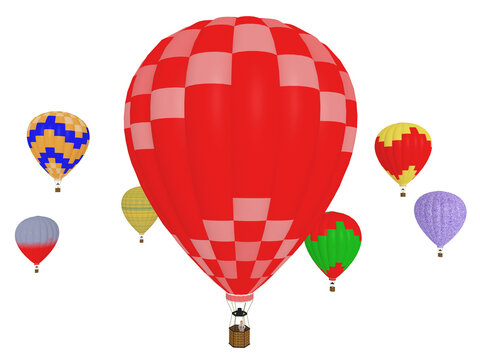 Heißluftballone, Freisteller