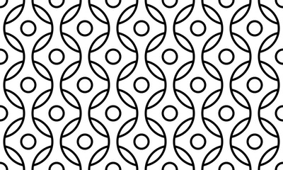 Seamless pattern. Optical illusions. Op Art. Template for fabric or wrapping. Modern textile. Geometric. Stylish background. Abstract decor. Black and white. Trends. Wallpapers.