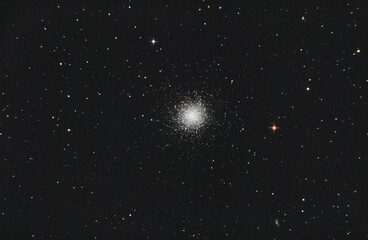 M3 globular cluster in night sky