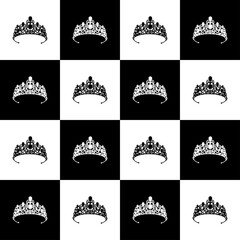 vector seamless pattern with tiara image © Nataliia Kheilo