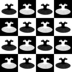 vector seamless pattern with the image of a tutu