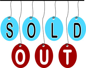 Illustration of the decoration hanger design that reads "Sold Out"