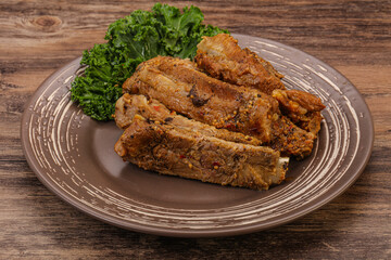 Stewed pork ribs with spices