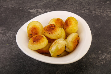 Roasted baby potato in the bowl