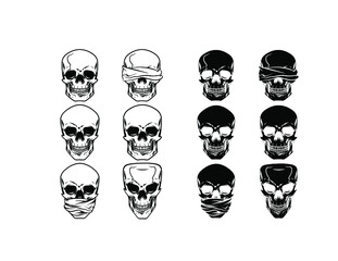 skull head vector package