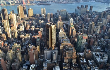 New York. Top view. Manhattan Skyscrapers