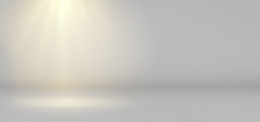 abstract grey and white gradient spotlight room texture background. Background with little grunge. Studio backdrop wallpaper light room wall and empty space.