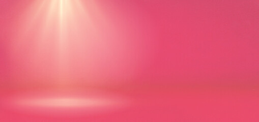 abstract chromatic pink gradient spotlight room texture background. Yellow background with little...