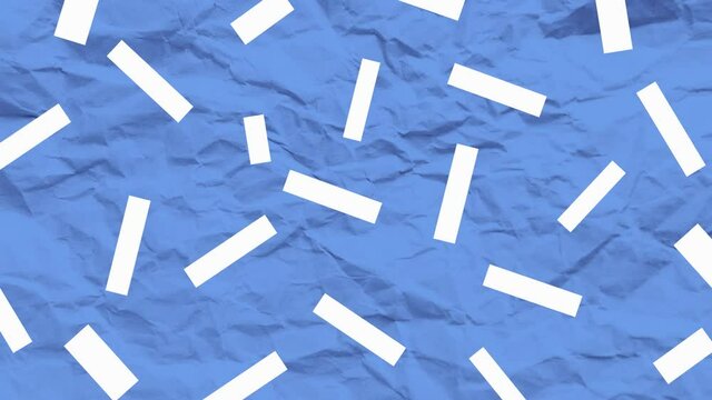 STOP MOTION SHAPE ROTATION ON CRUSHED PAPPER. COMIC BACKGROUND ANIMATION.