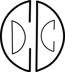 Illustration of Alpabet Logo Design Letter "C & D" for Business, Website and Brand Purposes