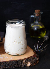 Homemade mayonnaise. Ingredients for mayonnaise