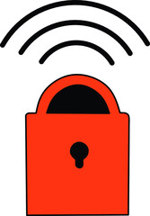 Illustration of the network security logo design for internet use