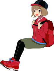 アウトドアな女の子