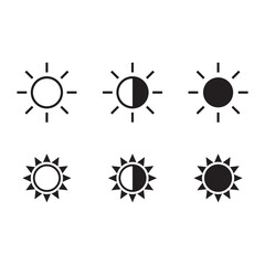 bright vector icon. Contrast sign