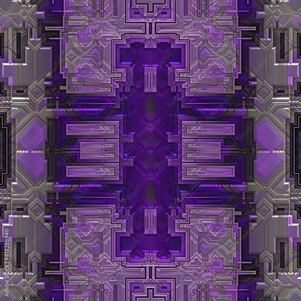Poster 3d effect - abstract geometric pattern