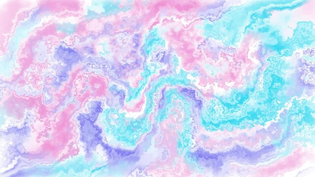 Stylish holo loop video in pop style. 3D gradient holographic watercolor dynamic background created with vibrant liquid. Fluid that floats while rotating looped background. Floating motion graphics.