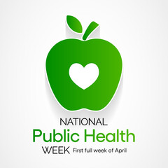 Vector illustration on the theme of National Public health week observed each year During first full week of April across United states.