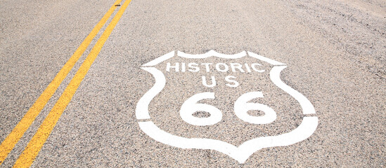 Historic Route 66 sign in Arizona, USA