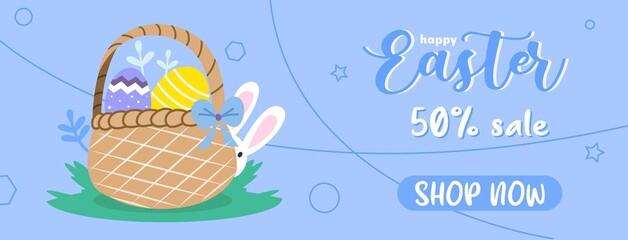 easter greeting card with easter eggs, big sale