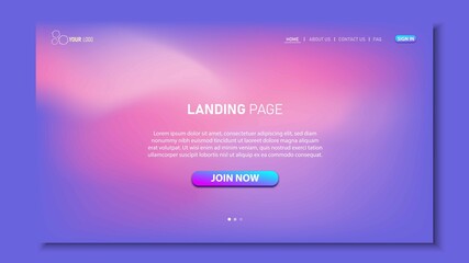 Minimalist landing page background. Website UI design background. Eps 10 vector