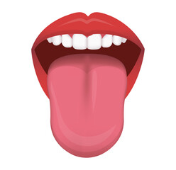Healthy human tongue vector illustration © barks
