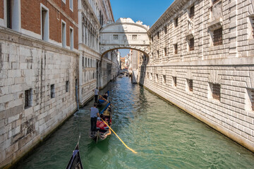 Fototapeta na wymiar Canal in the historic city centre. Venice, Italy.