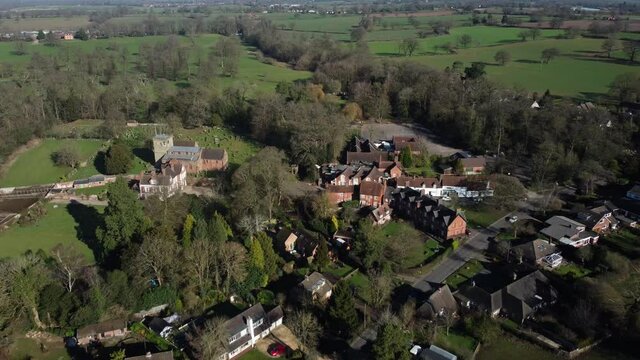 Berkswell Historic English Village Aerial, West Midlands, Warwickshire
