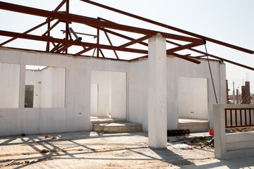 Home structures being constructed of steel and concrete